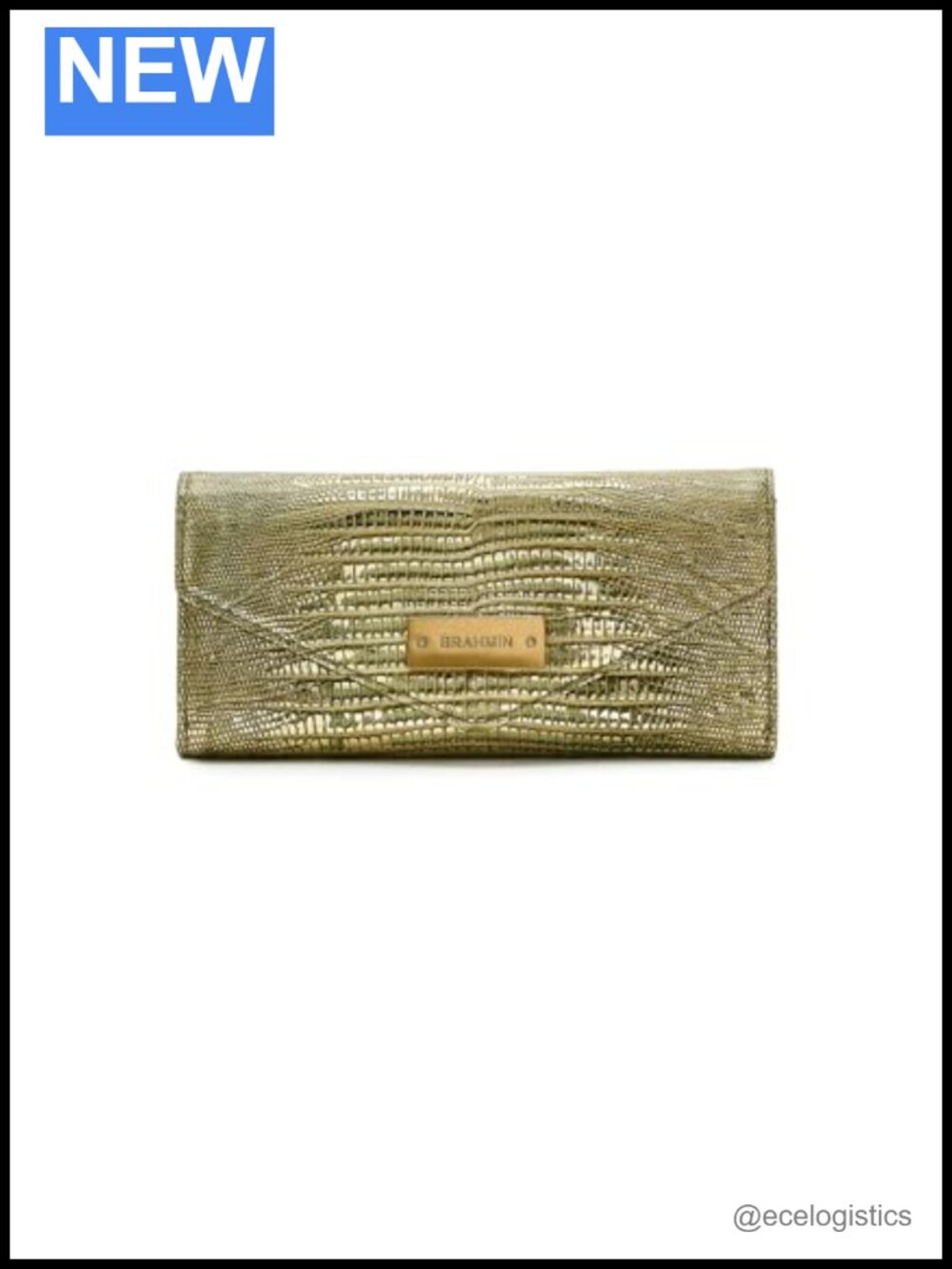 Leather Large Wallet with 10 Credit Card Slots and Snap Closure